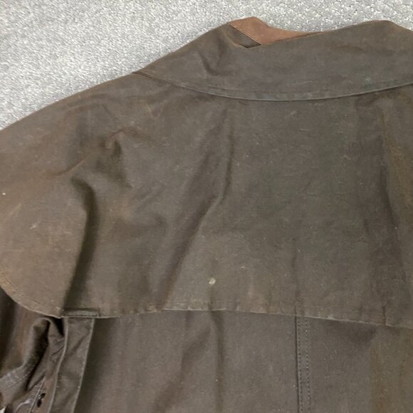 Vintage Outback Trading Company Co. Oilskin Duster Jacket Coat Men's Small Waxed - Picture 8 of 14